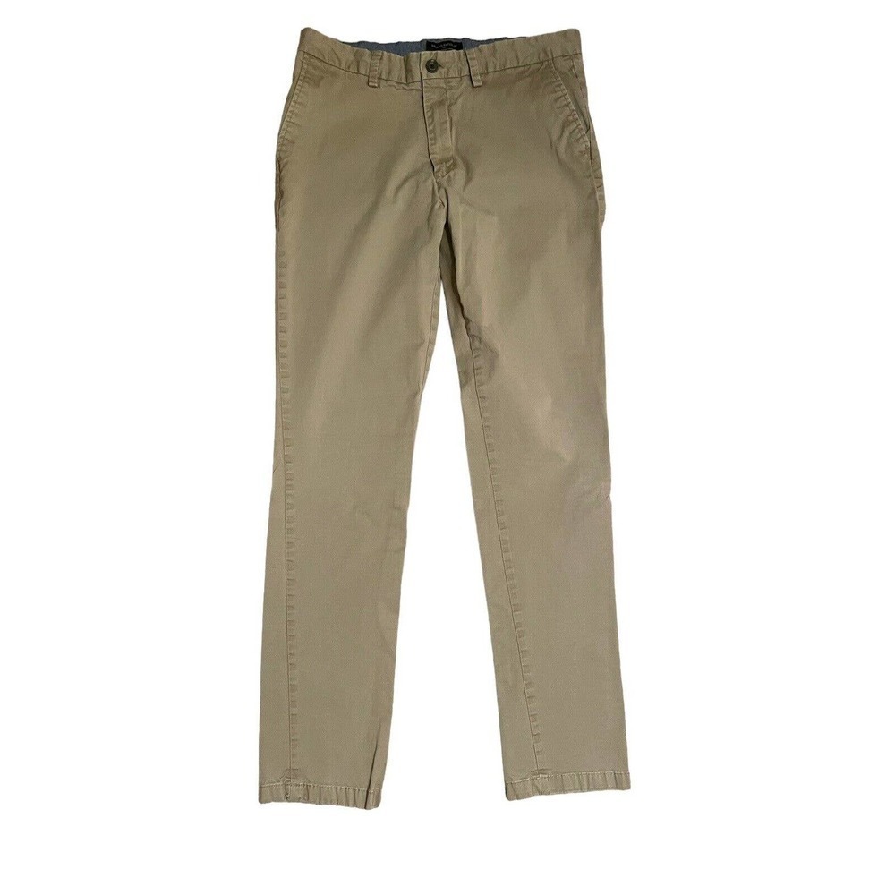 Banana Republic Fulton Skinny Chino Pants Mens Size 33x31.5 Khaki Flat Front